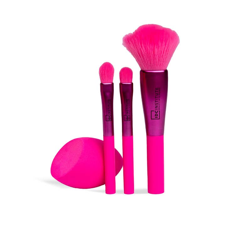 Aquarius Cosmetic SLU - Wholesale Makeup Brush Set - IDC INSTITUTE MAKEUP BRUSHES & BLENDER SET 4PCS2