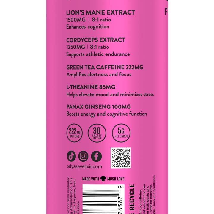 Odyssey Elixir - Wholesale Sports/Energy Drink - Pink Lemonade - Odyssey Functional Energy (222mg)3