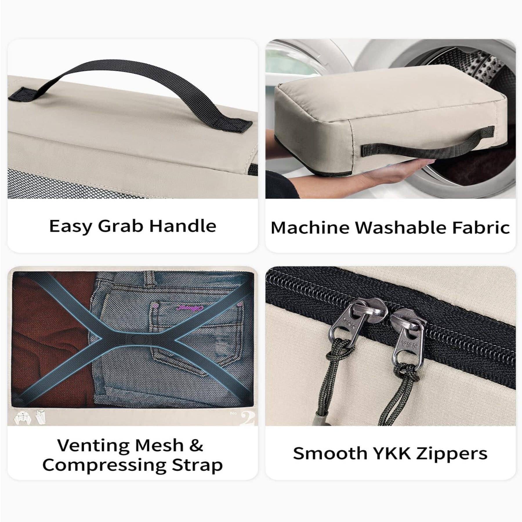 wandf – wholesale Packningskub – 7-delat set tåliga resväskorganisatörer med packpåsar60