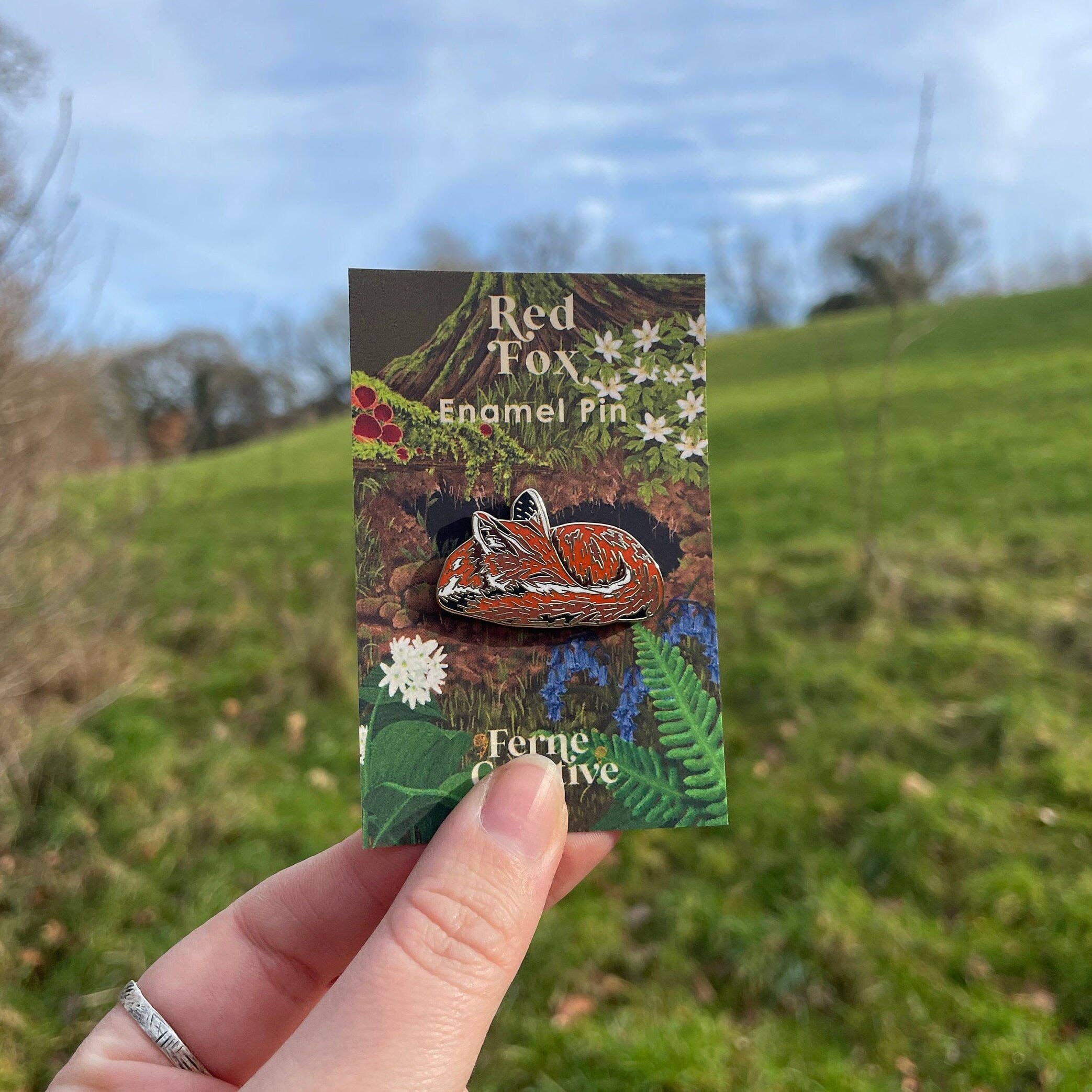 Ferne Creative – Engroshandel Reversnål/knap – Rød ræv hård emalje pin4