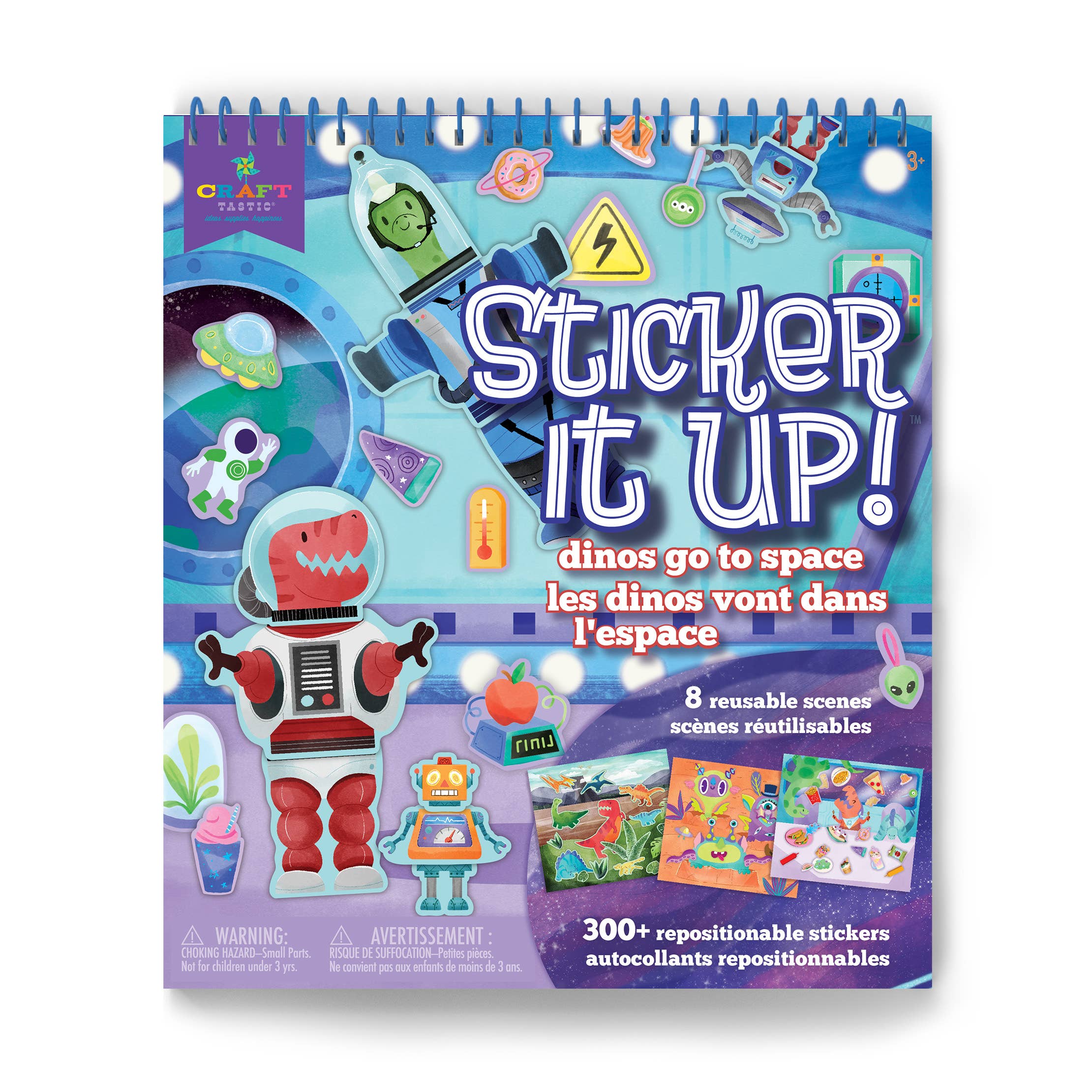 Play Monster - Wholesale Sticker - Kids & Baby - Sticker It Up! - Dinos Go to Space - Repositionable Stickers0