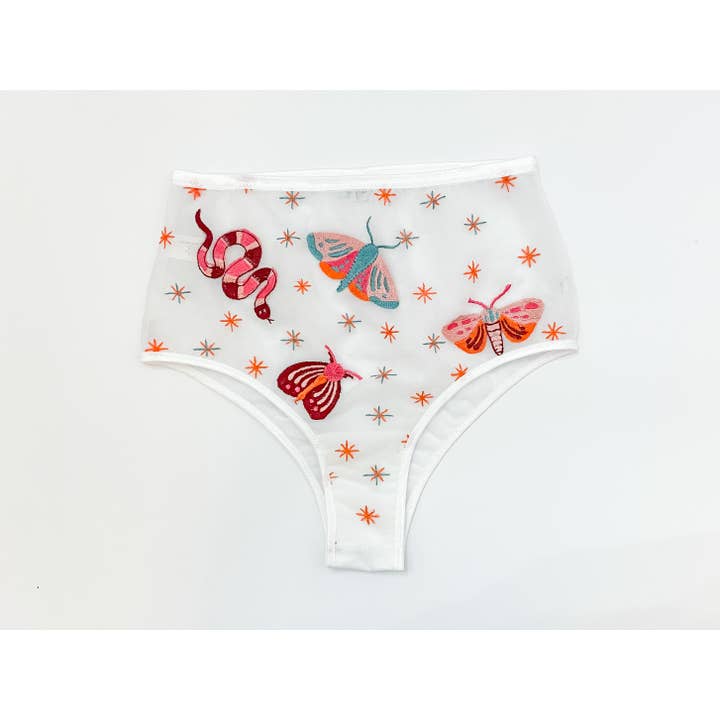 High Rise Brazilian Panty: White witch for wholesale by Jordan de Ruiter