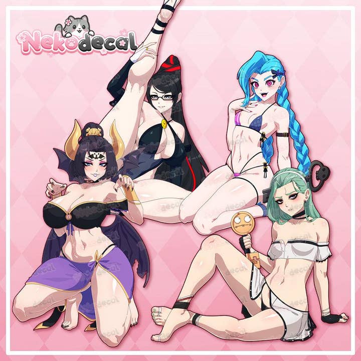 Game Waifu Stickers 2 for wholesale by Nekodecal