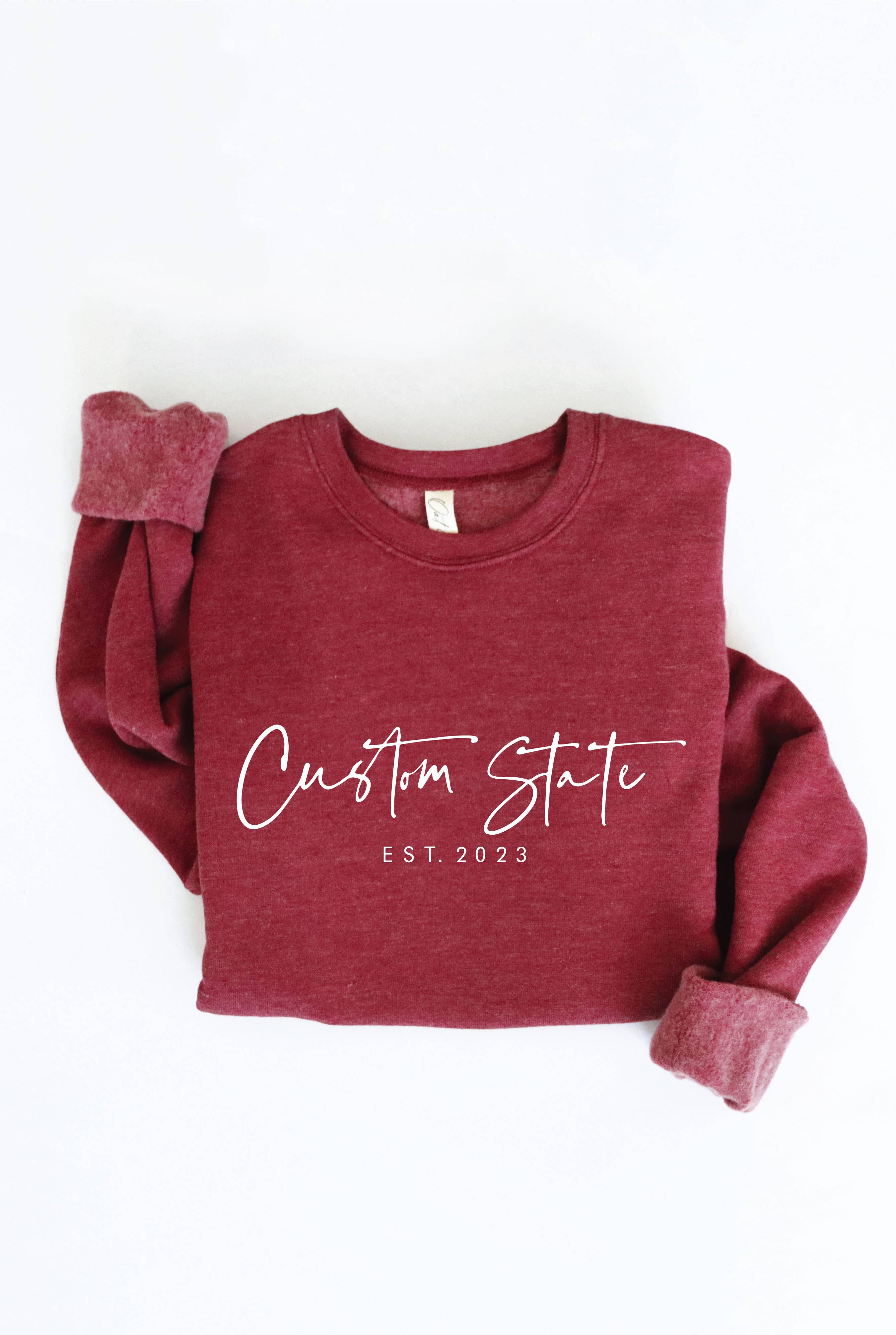 OAT COLLECTIVE - Wholesale Graphic Sweatshirt - Women's - CUSTOM STATE with EST. Graphic Sweatshirt9