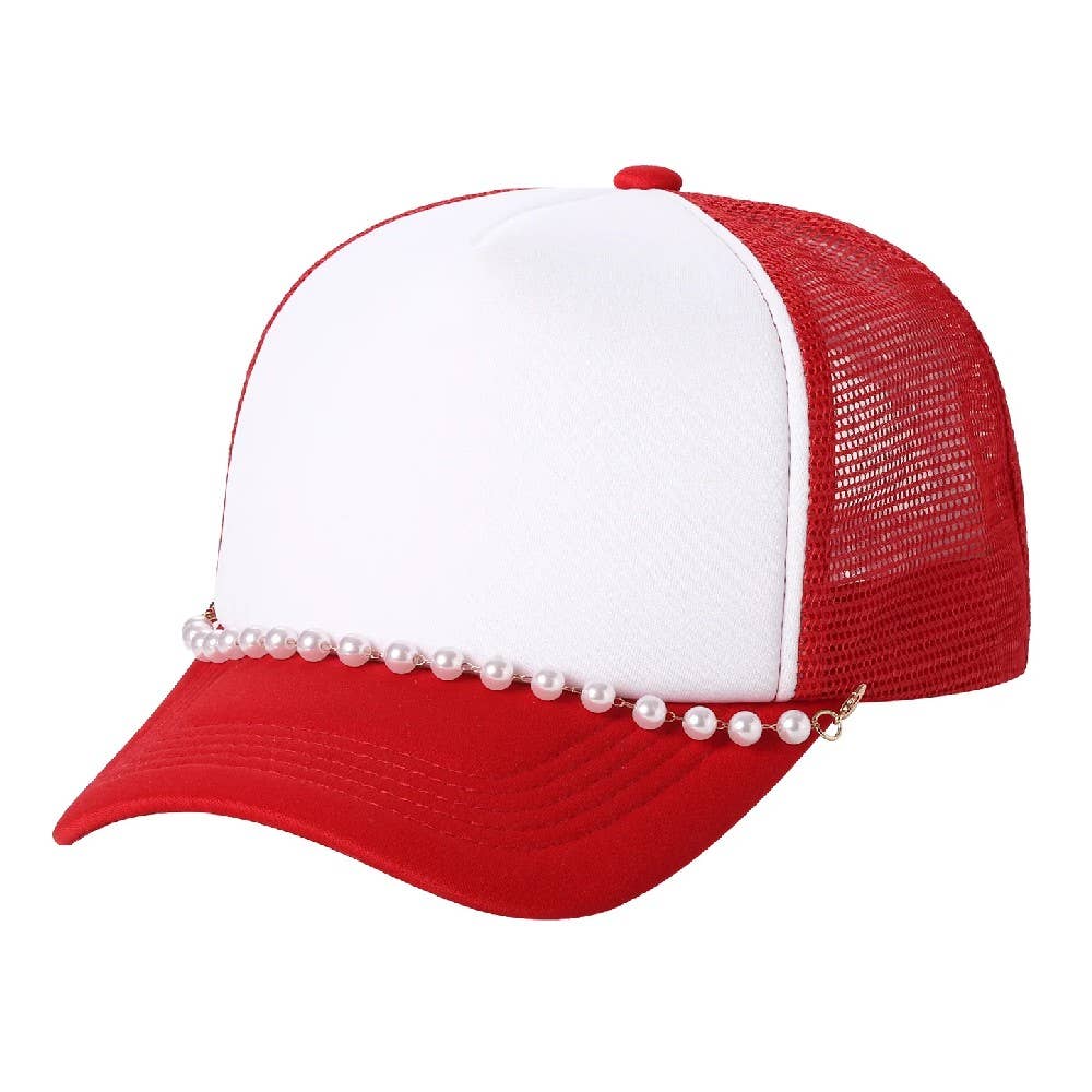 DOBBI - Wholesale Trucker Hat - Women's - Trucker Mesh Pearl Caps4
