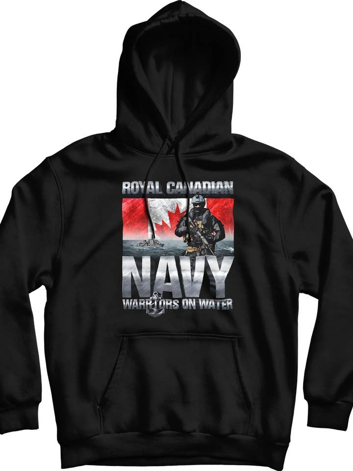 Warriors on Water Canadian Navy Hoodie for wholesale by Canada for Victory