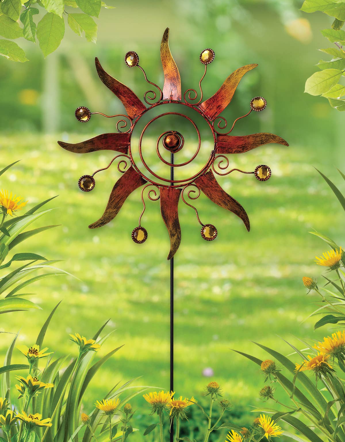 Sunset Vista Designs - Wholesale Garden/Lawn Stake - Celestial Spinner Stake 28"2