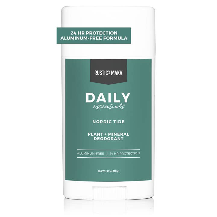 Déodorant Végétal + Minéral NORDIC TIDE (Sans Bicarbonate de Soude) pour la vente par Rustic MAKA Natural Deodorants + Body Care