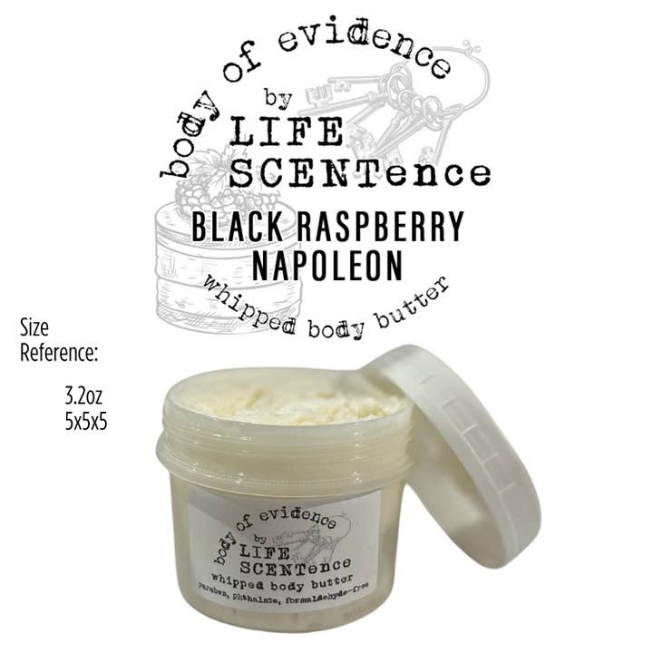 Manteiga Corporal de Prova de Corpo de Napoleão de Framboesa Preta de 5oz por atacado de Life SCENTence