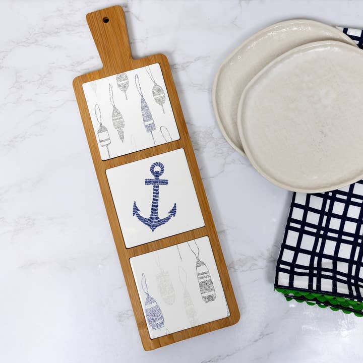 Pavilion - Wholesale Trivet - Lake - 16.5" Bamboo & Ceramic Tile Trivet1