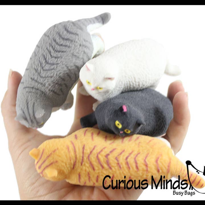 Curious Minds Toys - Wholesale Squishy toy – Kids & Baby - 1 Fat Stretchy Cat Crushed Bead Sand Filled - Kitty Lover Se4
