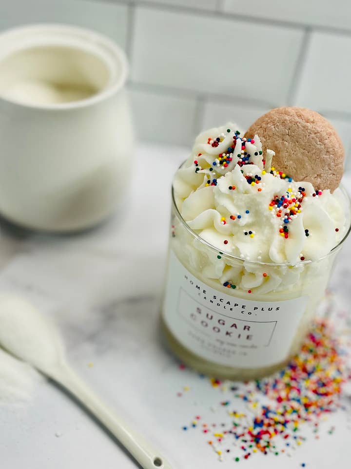 Vela de cera de soja/galleta de azúcar, 11 oz para venta al por mayor de Home Scape Plus