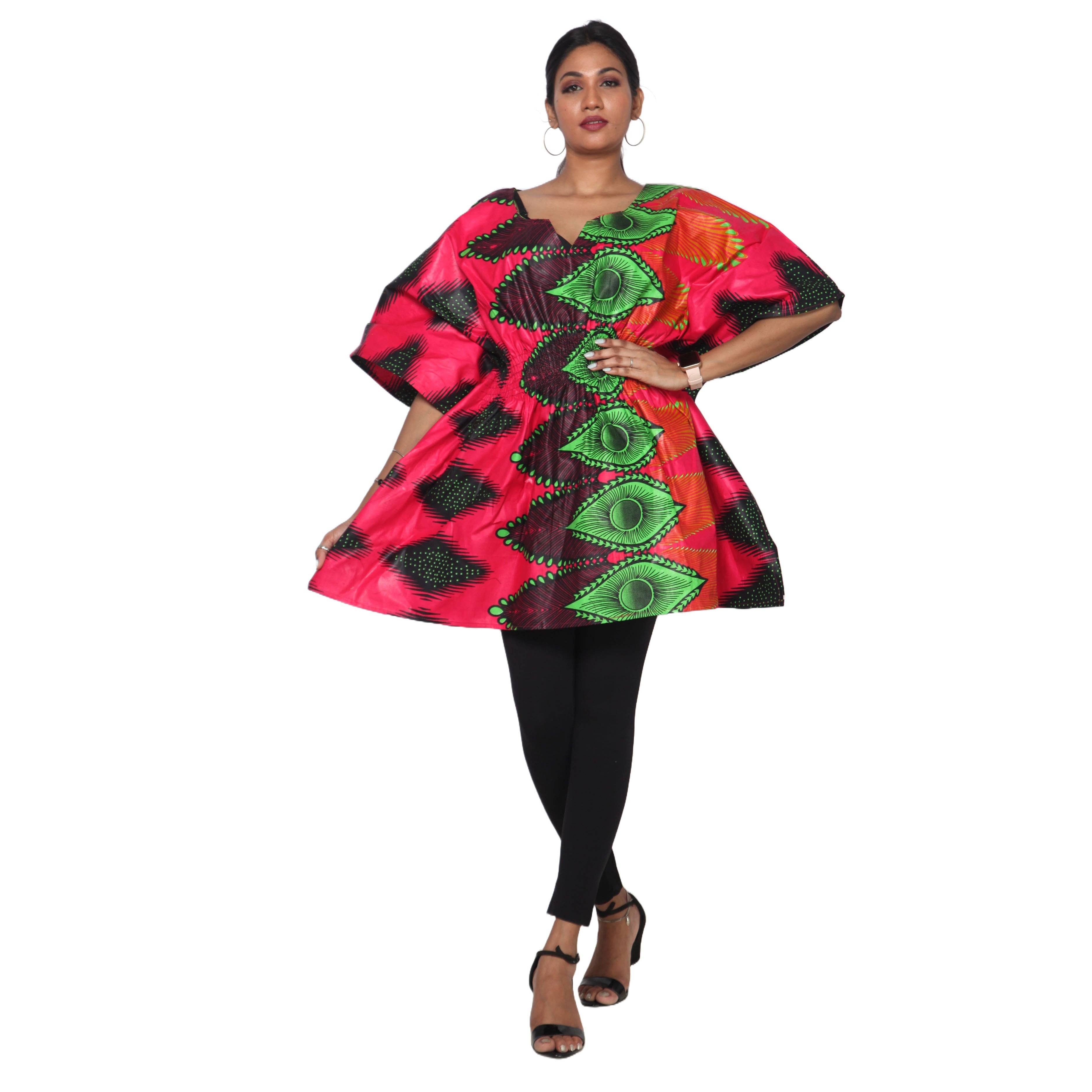 African Stars - Wholesale Kaftan - Women's - Women's Half Kaftan With Elastic Waist -- FI-P1427