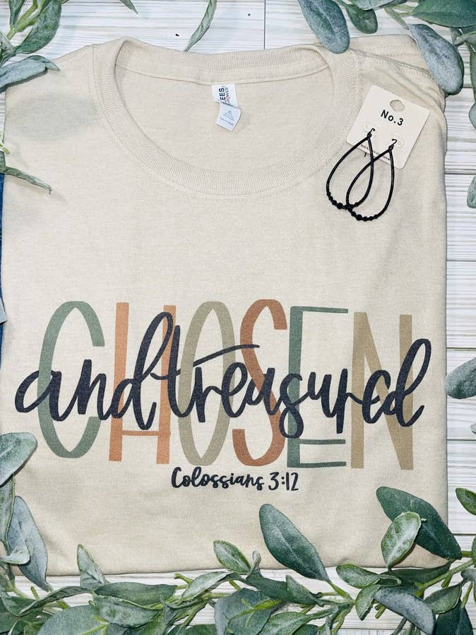 Gildan Tan Chosen and treasured (Gildan T-Shirt) for wholesale on Faire0