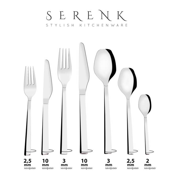 Biggbrands GmbH - Venta al por mayor Juego de cubiertos - Juego de cubiertos Serenk New York de acero inoxidable, 42 piezas