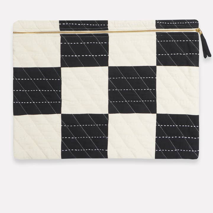 Checkered Laptop Sleeve - Charcoal for wholesale on Faire1