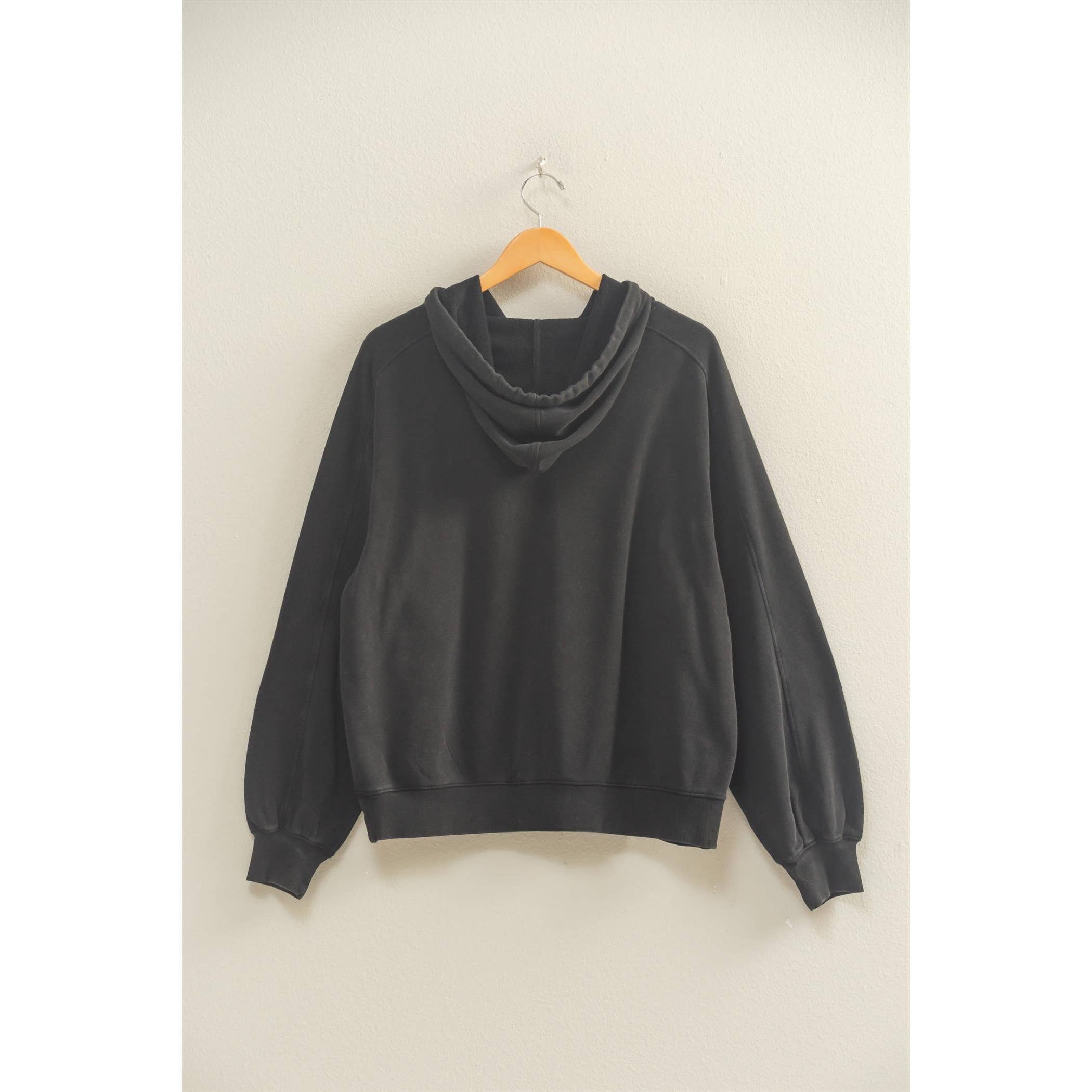 Double Zero - Wholesale Hoodie - Women's - Mineral Washed Seam Detail Hoodie16