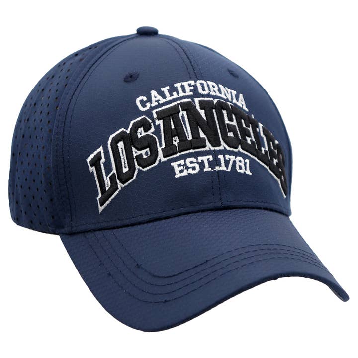 Cap Zone – Großhandel Basecap – Unisex – Sechskantperforierte Baseballkappe mit Los Angeles Arc-Logo6