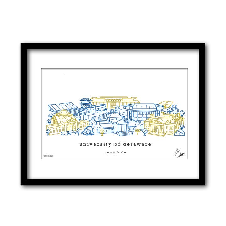 Minimalistische Wanddekoration der Universität von Delaware für den Großhandel von Townsville Art