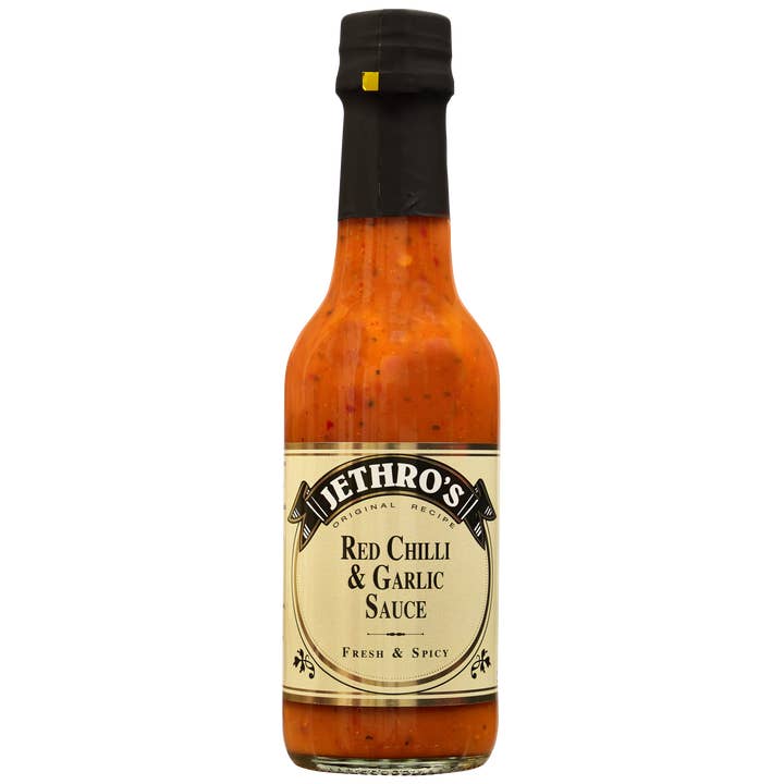 Pimenta vermelha e alho (100ML) por atacado de Jethro's Marinades