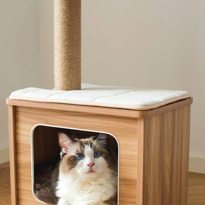 PetPals Group - Wholesale Pet Scratcher - Cat - Catry Cedar Cat Tree Condo3