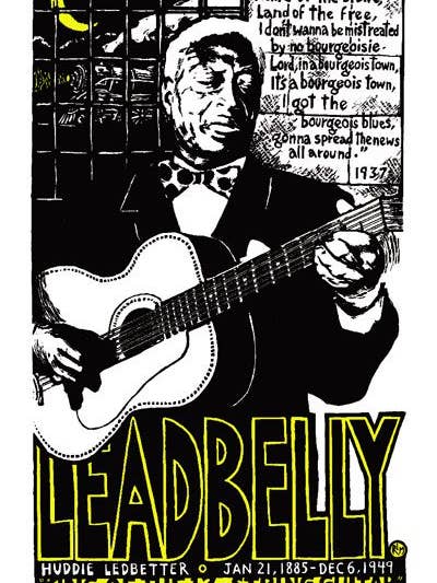 Leadbelly (Poster) for wholesale by Ricardo Levins Morales Art Studio