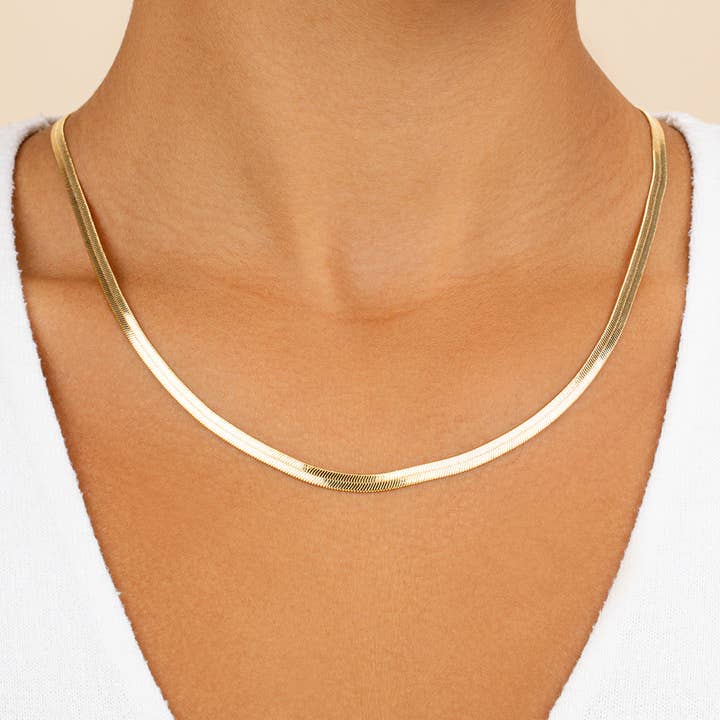 Sterling Forever - Wholesale Link & Chain Necklace - Herringbone Chain Necklace17