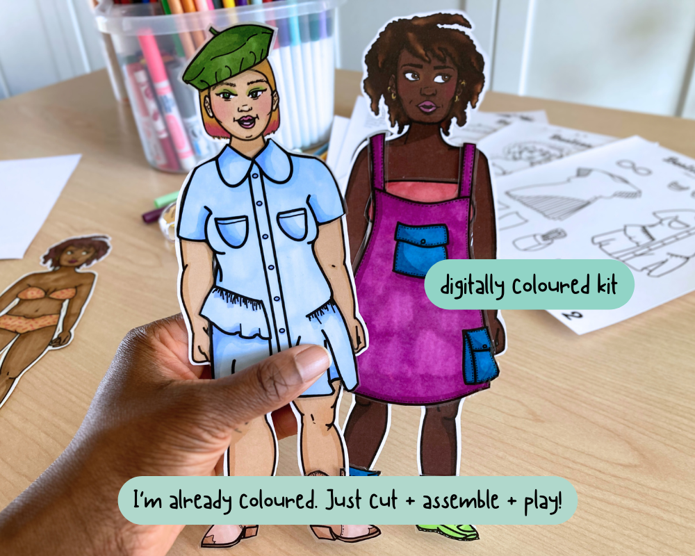 sophupshop - Wholesale DIY Craft Kit - Besties & Buddies Adults - paper doll kit5