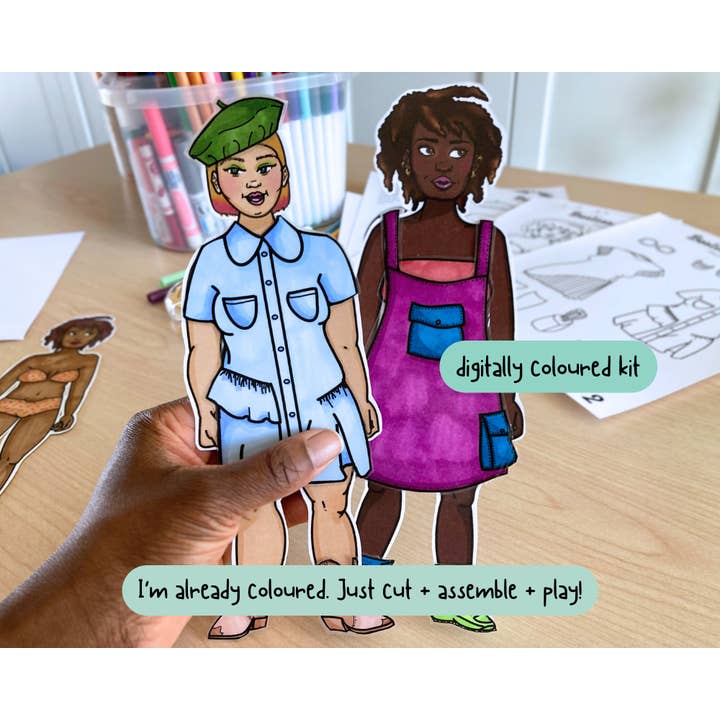 sophupshop - Wholesale DIY Craft Kit - Besties & Buddies Adults - paper doll kit5