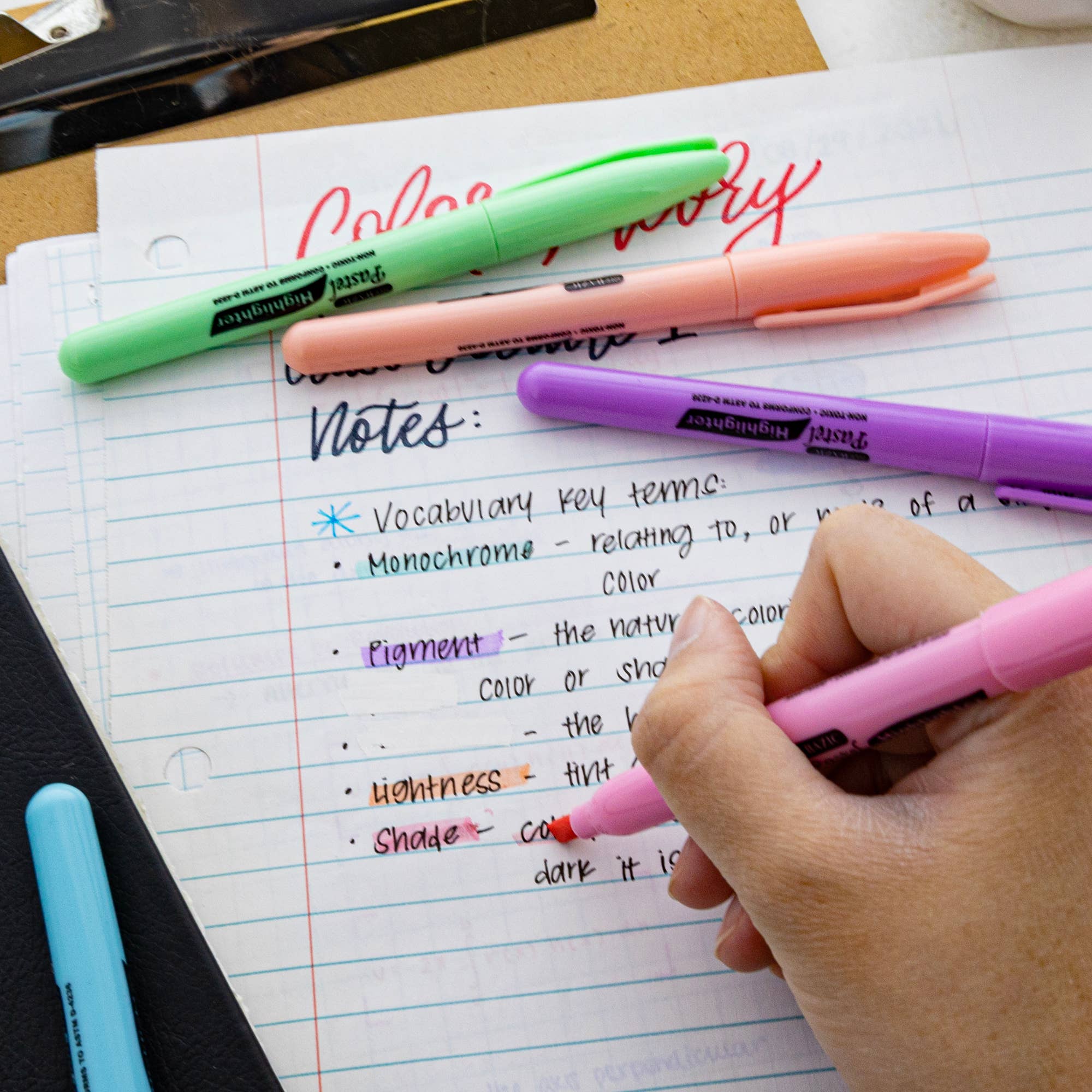 BAZIC Products - Wholesale Highlighter - Pen Style Pastel Assorted Colors Highlighter (5/Pack)6