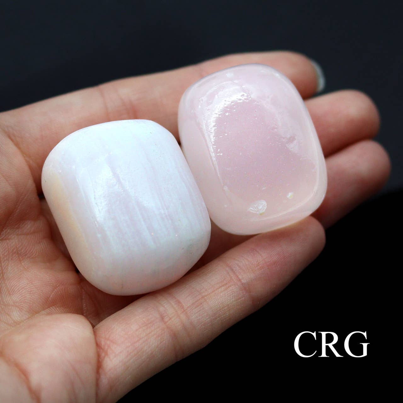 Crystal River Gems LLC - Wholesale Spiritual Stone/Crystal - 1 KILO LOT - Pink Mangano Calcite / Tumbled Extra Quality1