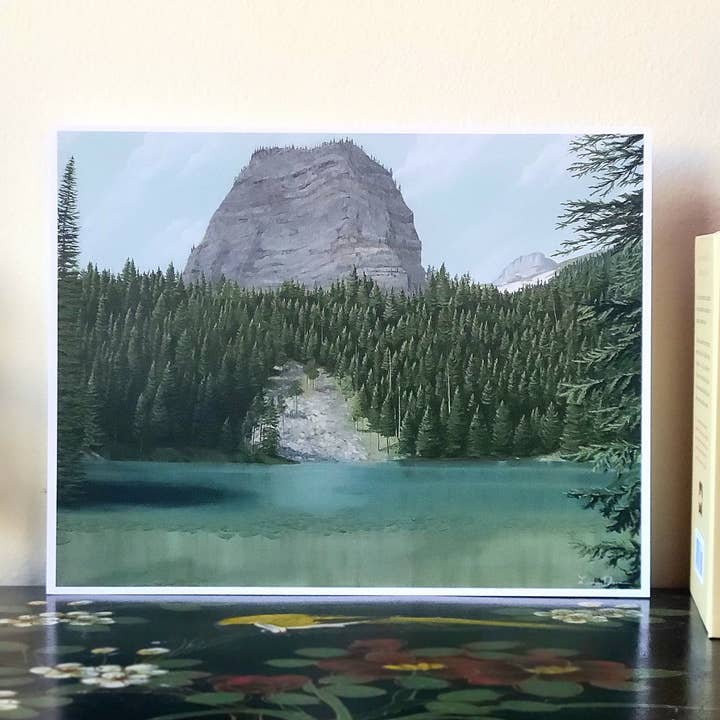 Mirror Lake Art Print of Acrylic Painting for wholesale by Lillykdesigns