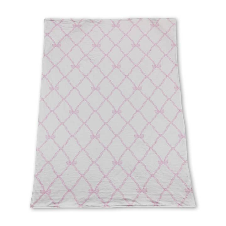 Yawoo Garments - Wholesale Bedding Blanket - Kids & Baby - Pink bow baby girls blankets