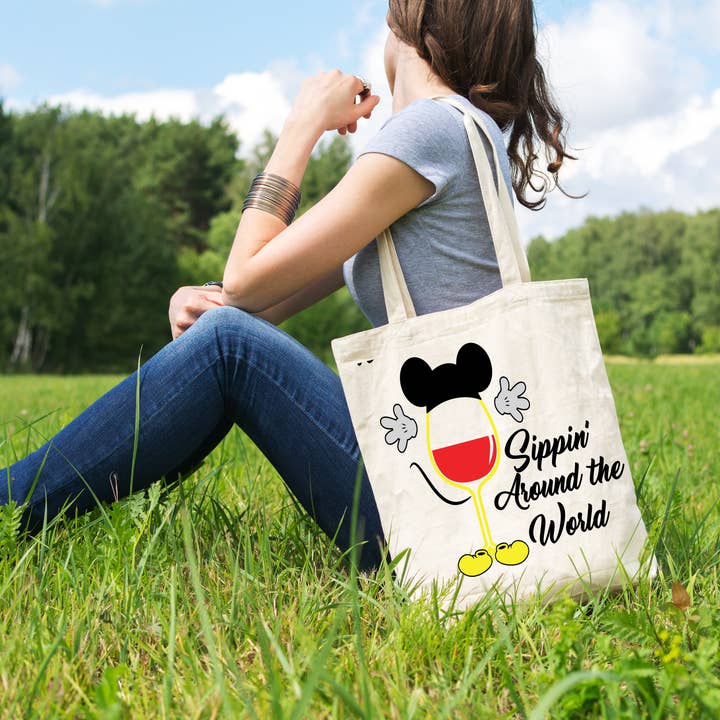 Sippin Tote Bag for wholesale by Smile Graphics and Design