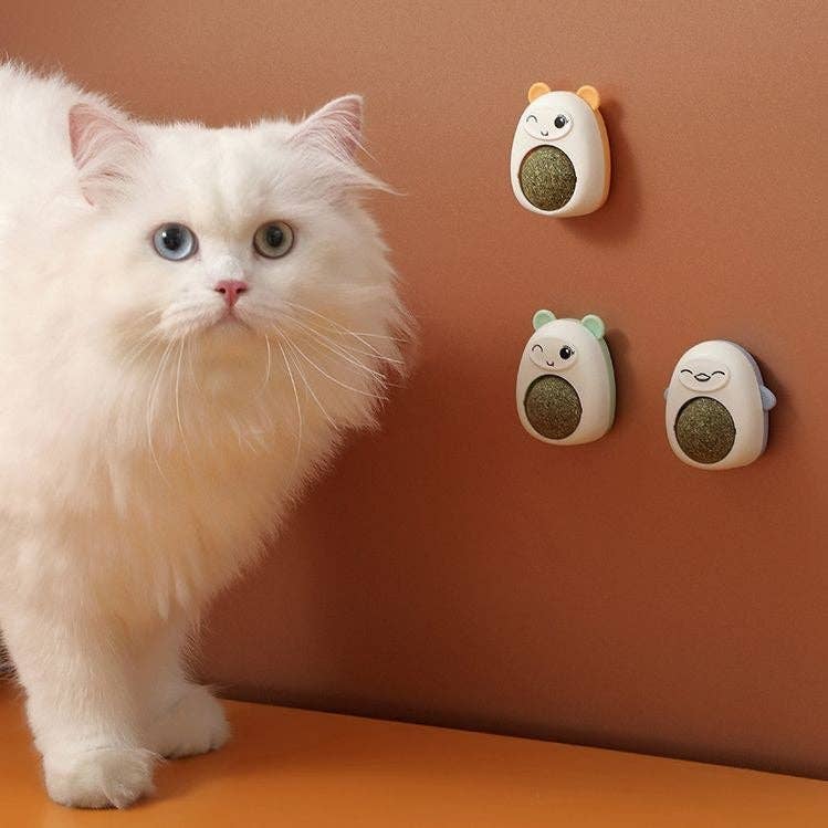 VIGOR - Vendita all'ingrosso Giocattolo - Gatti - Palle di erba gatta adesive da muro con menta per gatti, giocattolo sano e stimolante9