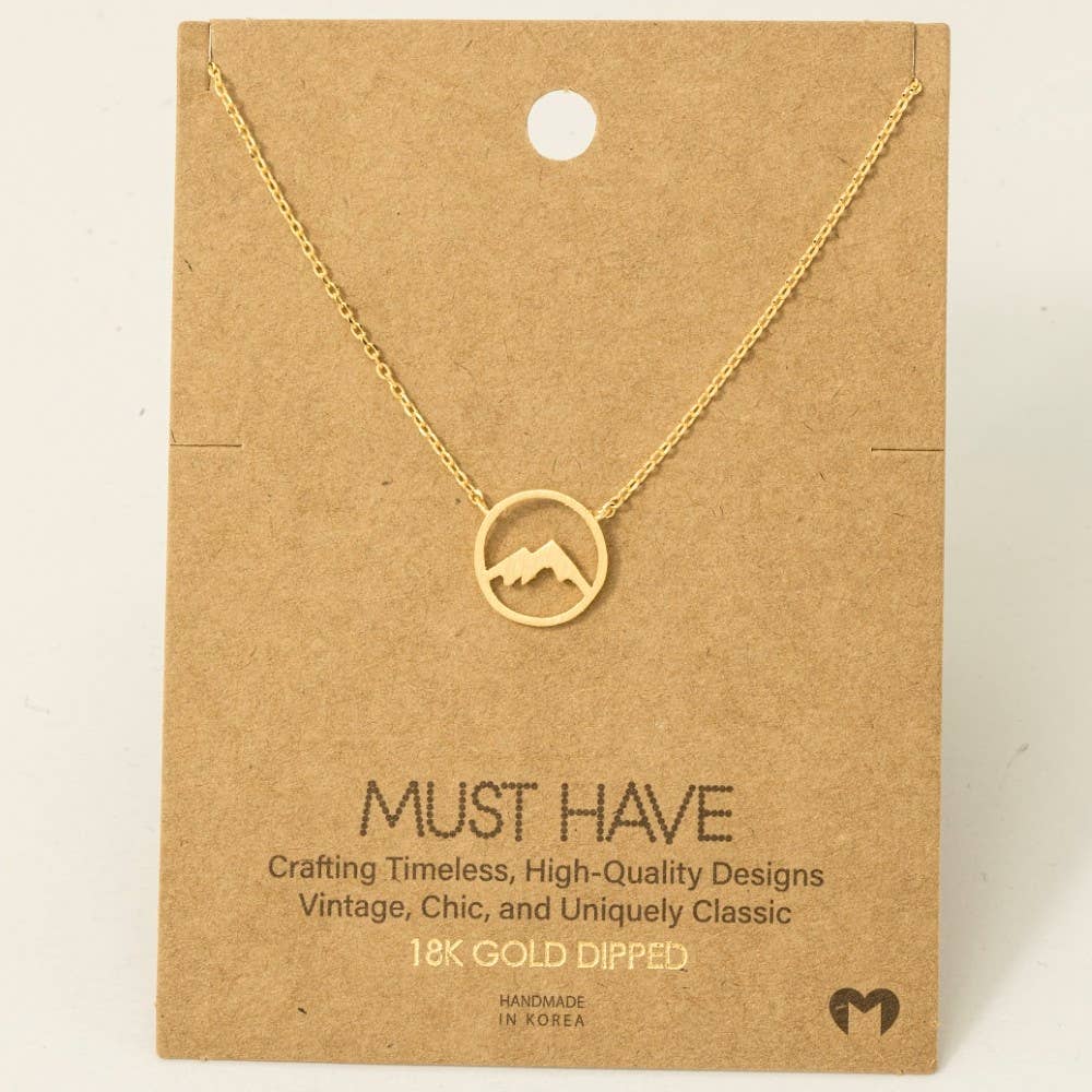 Fame Accessories – Großhandel Kette mit Anhänger/Charm – Mountain Range Anhänger Halskette1