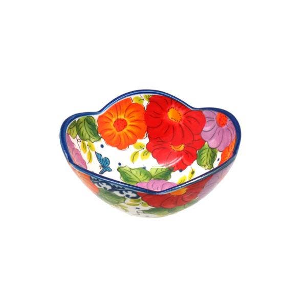 BOL CERAMICA ONDULADO S FLORES para venta al por mayor de JUMI