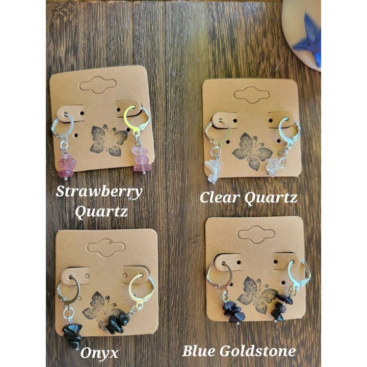 My Magic Place Shop - Wholesale Dangle Earrings - Small Crystal Earrings ,Stacked Stone Drop Earrings3