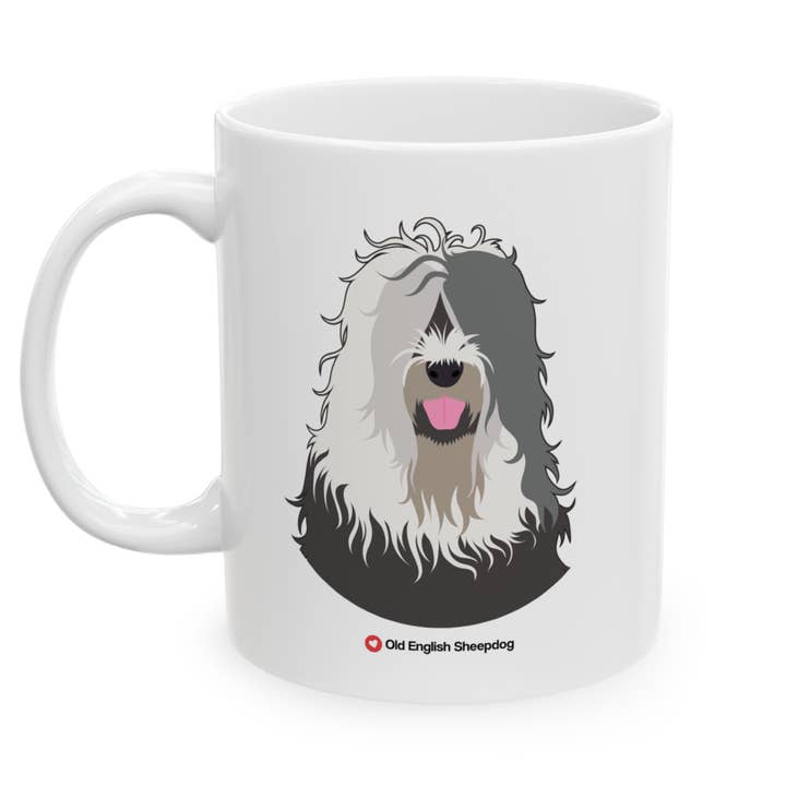 Old English Sheepdog Love Dogs Mug 11 oz for wholesale by Motiva Gifts