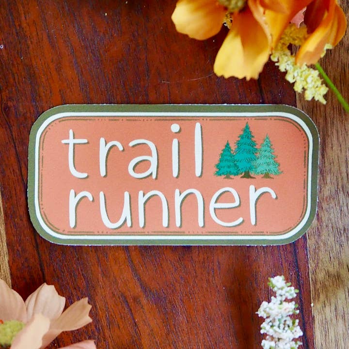Trail Runner Pine Tree Sticker for wholesale by Bloomin' Loon Co.