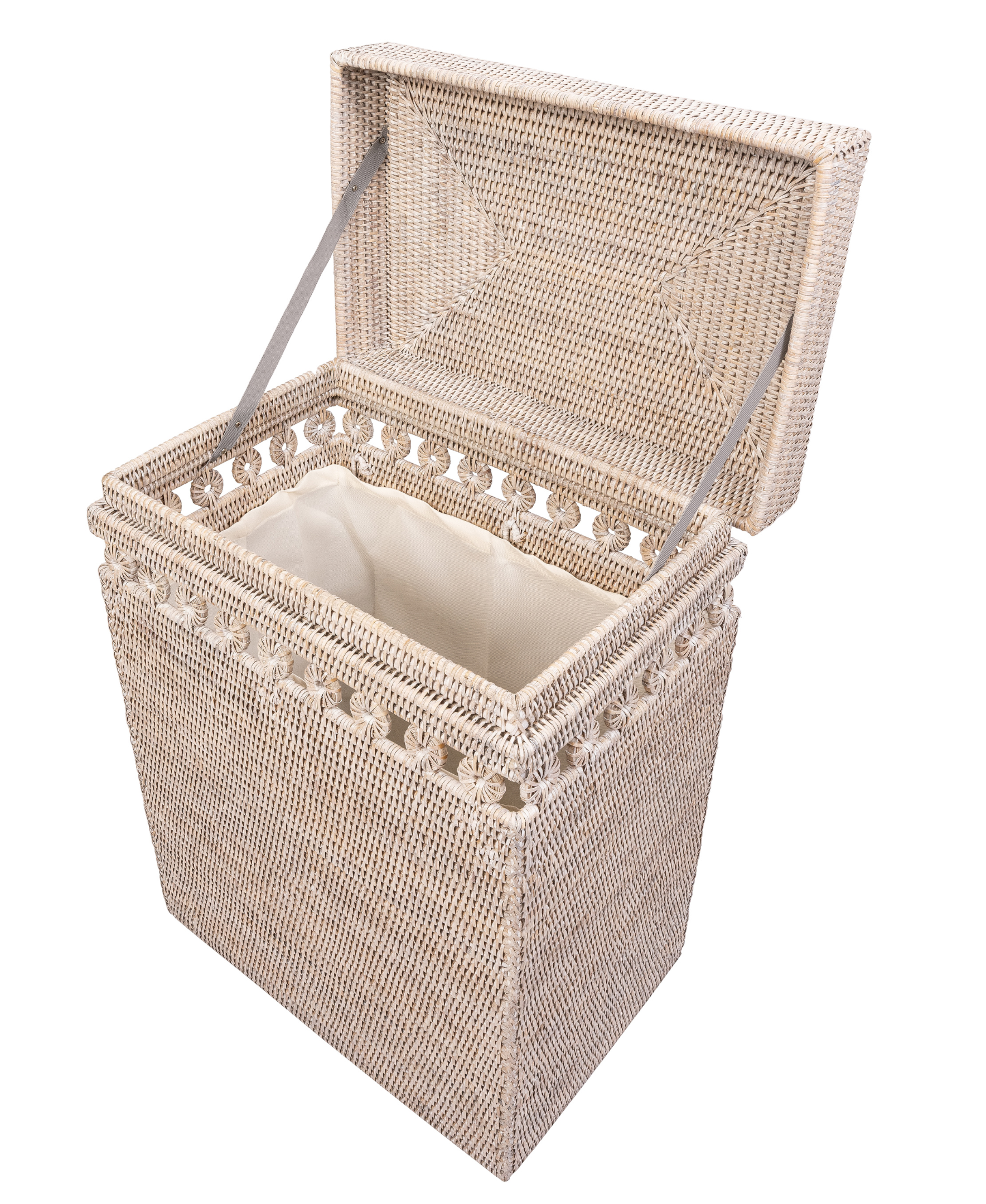 Artifacts Trading Company - Wholesale Wasmand - Geweven rechthoekige opbergmand met scharnierend deksel4