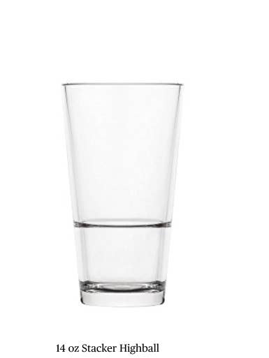 14 oz Unzerbrechliches Longdrinkglas aus Polycarbonat für große Stapler für den Großhandel von NTL Brands