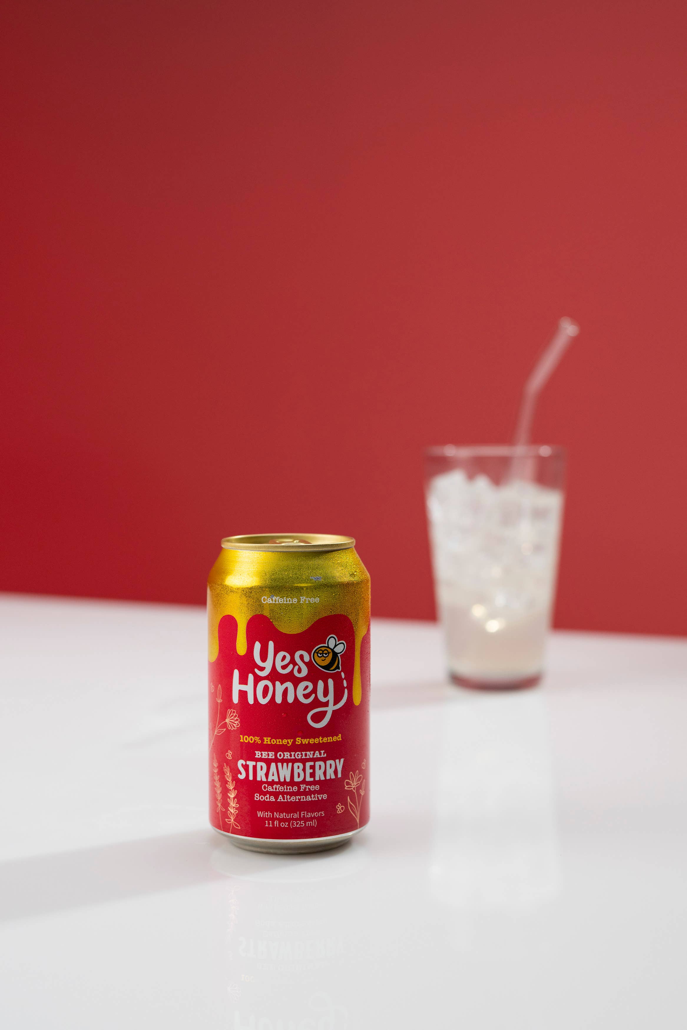 Yes Honey - Wholesale Soda/Carbonated Drink - Yes Honey- 100% Honey Sweetened Soda- Strawberry 2
