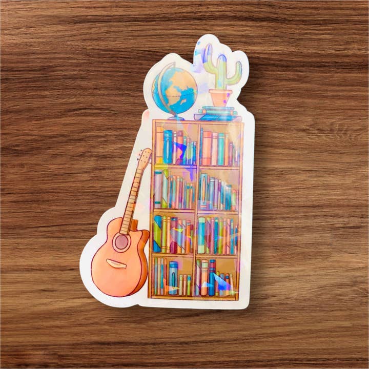 Bookshelf Vinyl Sticker | Waterproof Sticker for wholesale by Eerie Cat