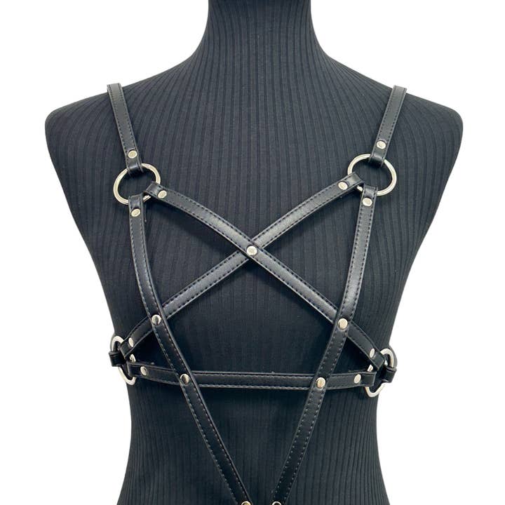 Funk Plus - Wholesale Belt - Women's - XH245M VEGAN LEATHER PENTAGRAM HARNESS7