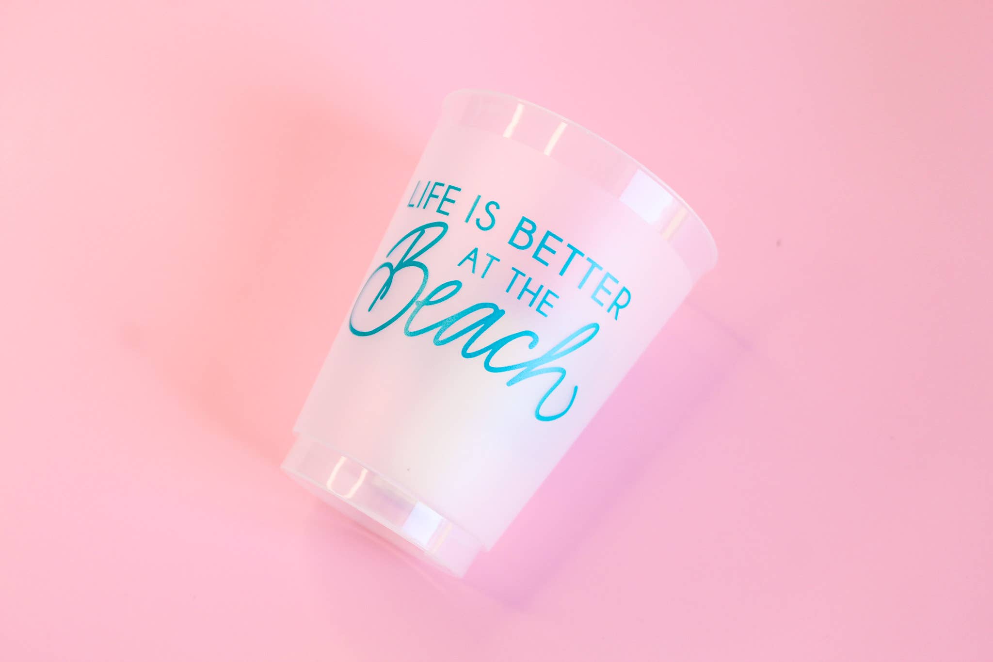Birdie Mae Designs - Wholesale Disposable Cup - Life is Better at the Beach | Acrylic 16oz Set of 8 Cups3