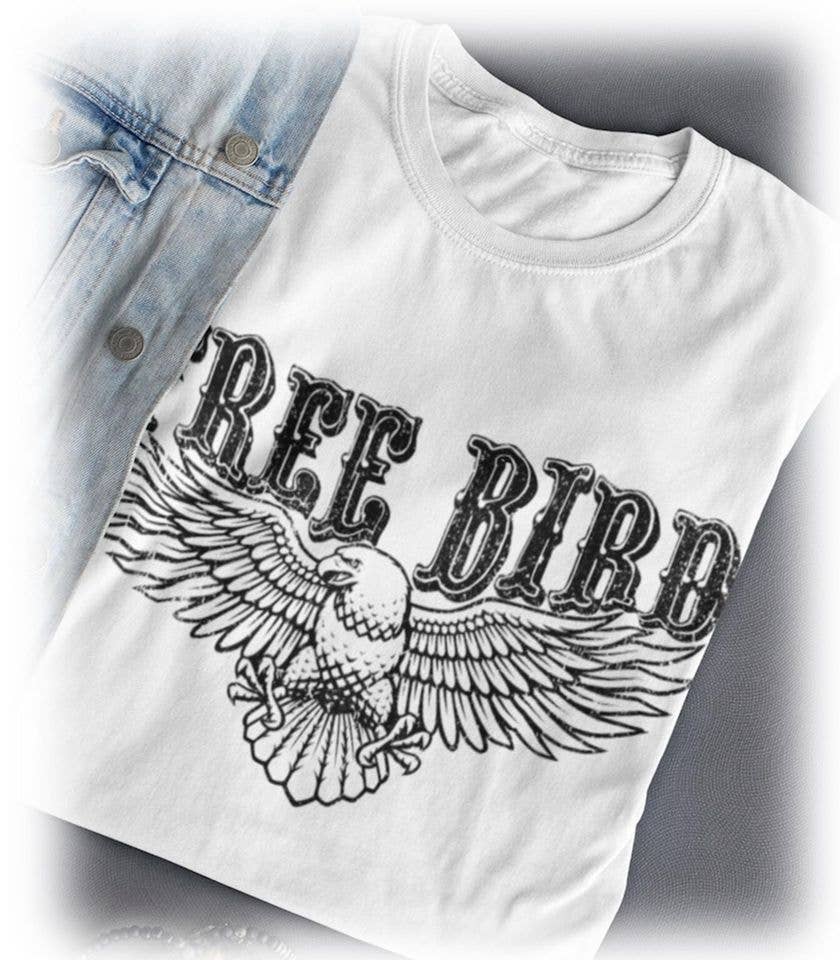 JCoons - Wholesale Screen Printed T-Shirt - Women's - Free Bird Eagle0