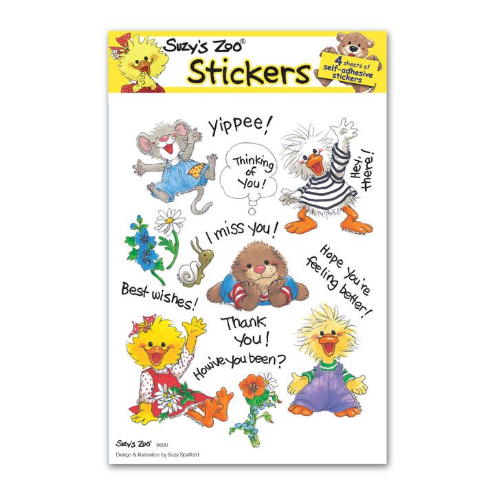 Verstoppertje! Multistickers (4 stuks) voor wholesale door Suzy's Zoo Store