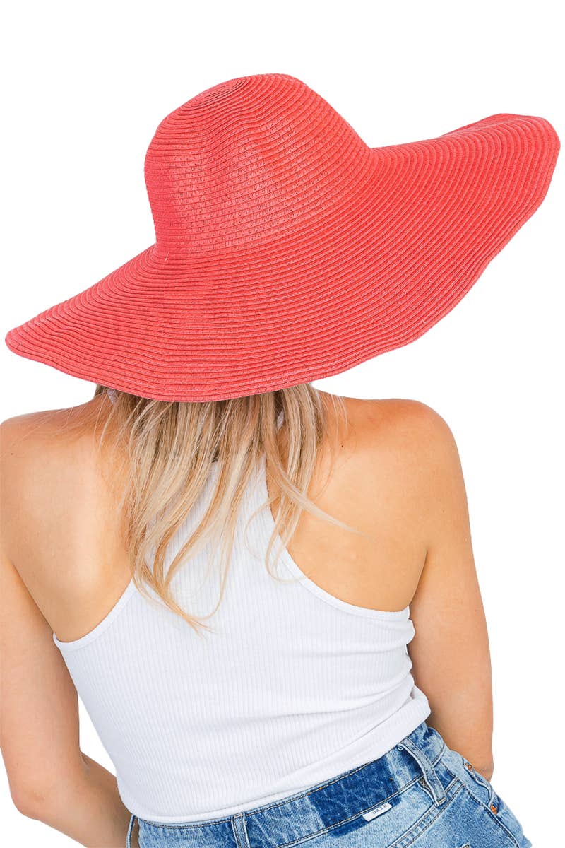 Cap Zone - Wholesale Straw Hat - Women's - Wire Brim Straw Beach Sun Hat9