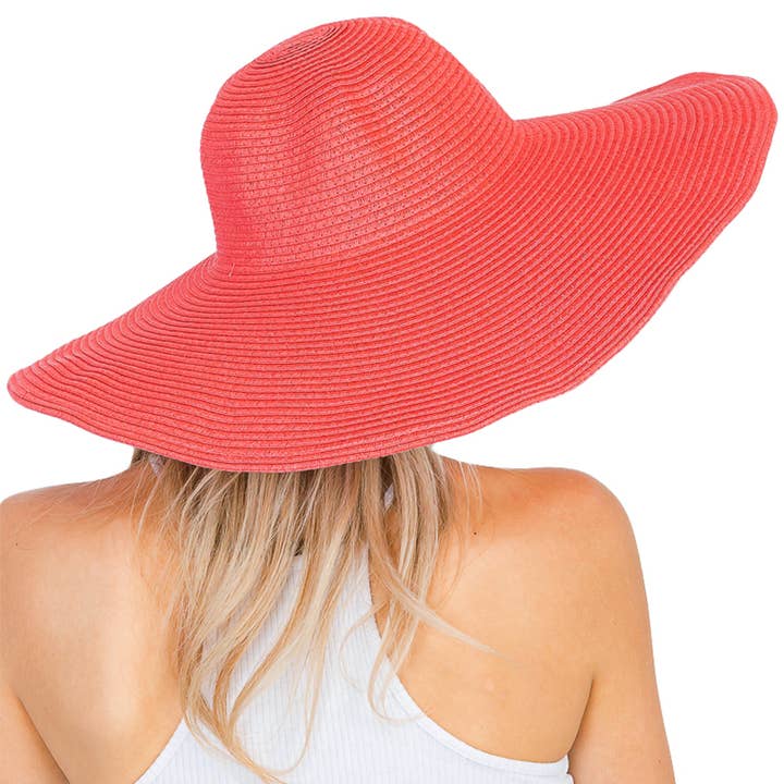 Cap Zone - Wholesale Straw Hat - Women's - Wire Brim Straw Beach Sun Hat9